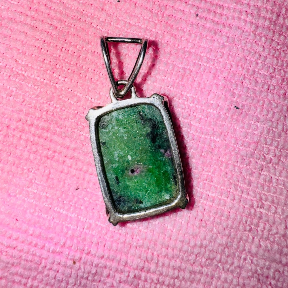 Gorgeous RUBY ZOISITE .925 Pendant - Picture 5 of 9